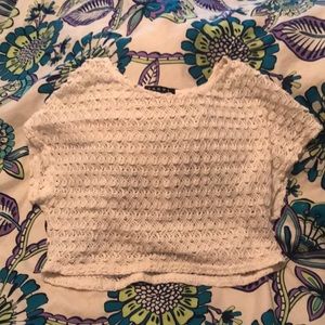 White Crochet Lace Crop Top